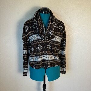 Cowl neck sweater Sz Small Chloe K brown